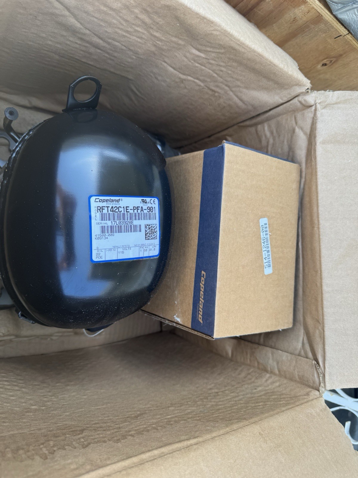NEW Copeland RFT42C1E-PFA-901 R404A 115V Refrigeration Compressor