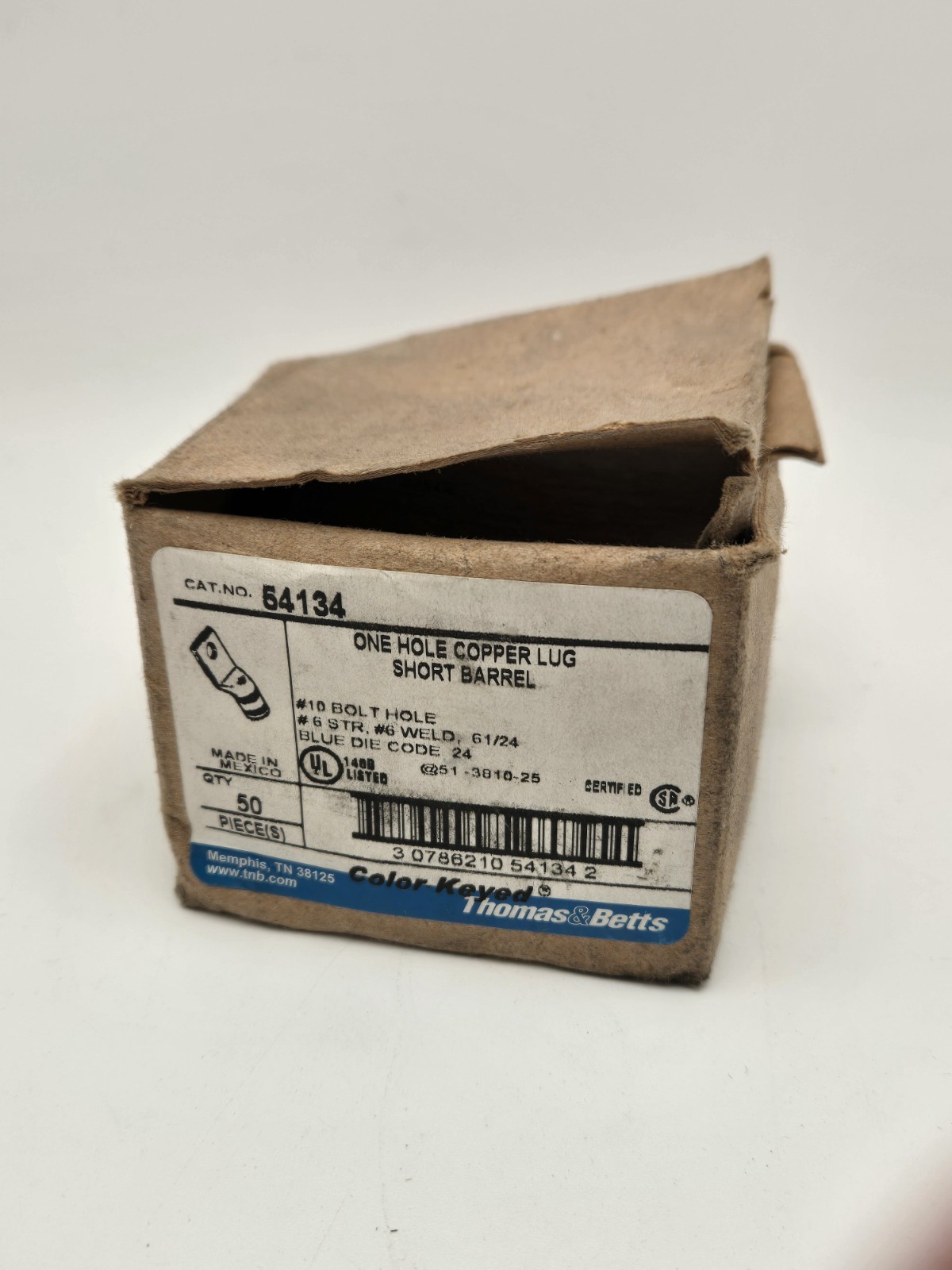 THOMAS & BETTS 54134 Copper Compression Lug 50 Count