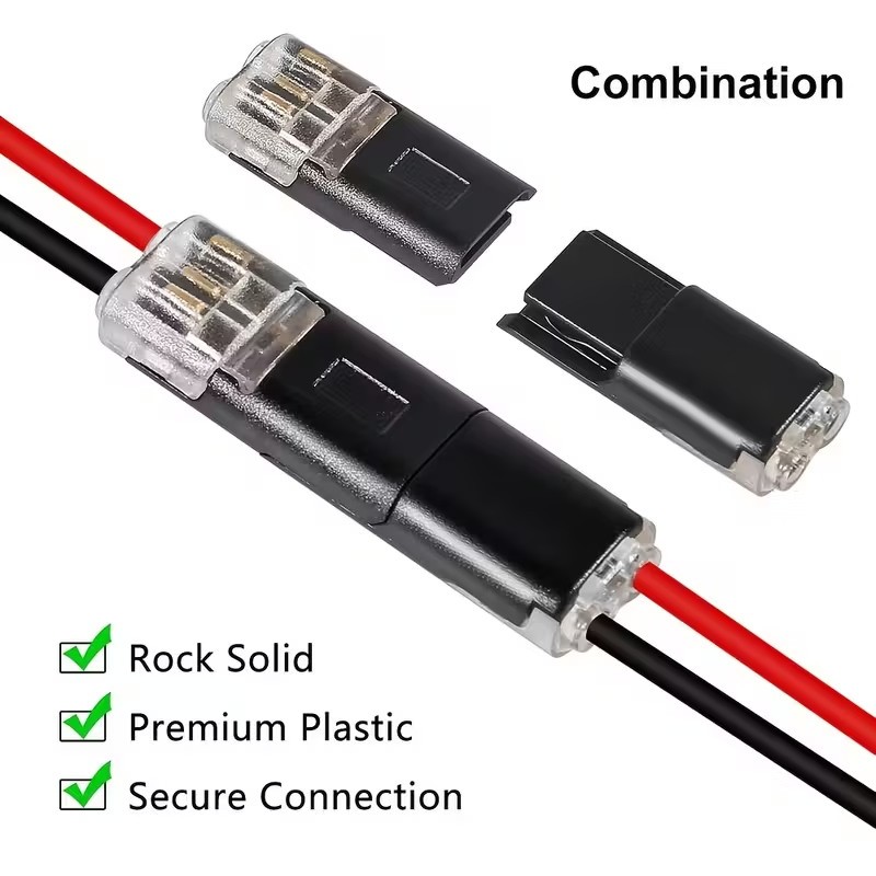 150 PCS Double-Wire Plug-in Cable Snap Connector Terminal Block w Locking Buckle
