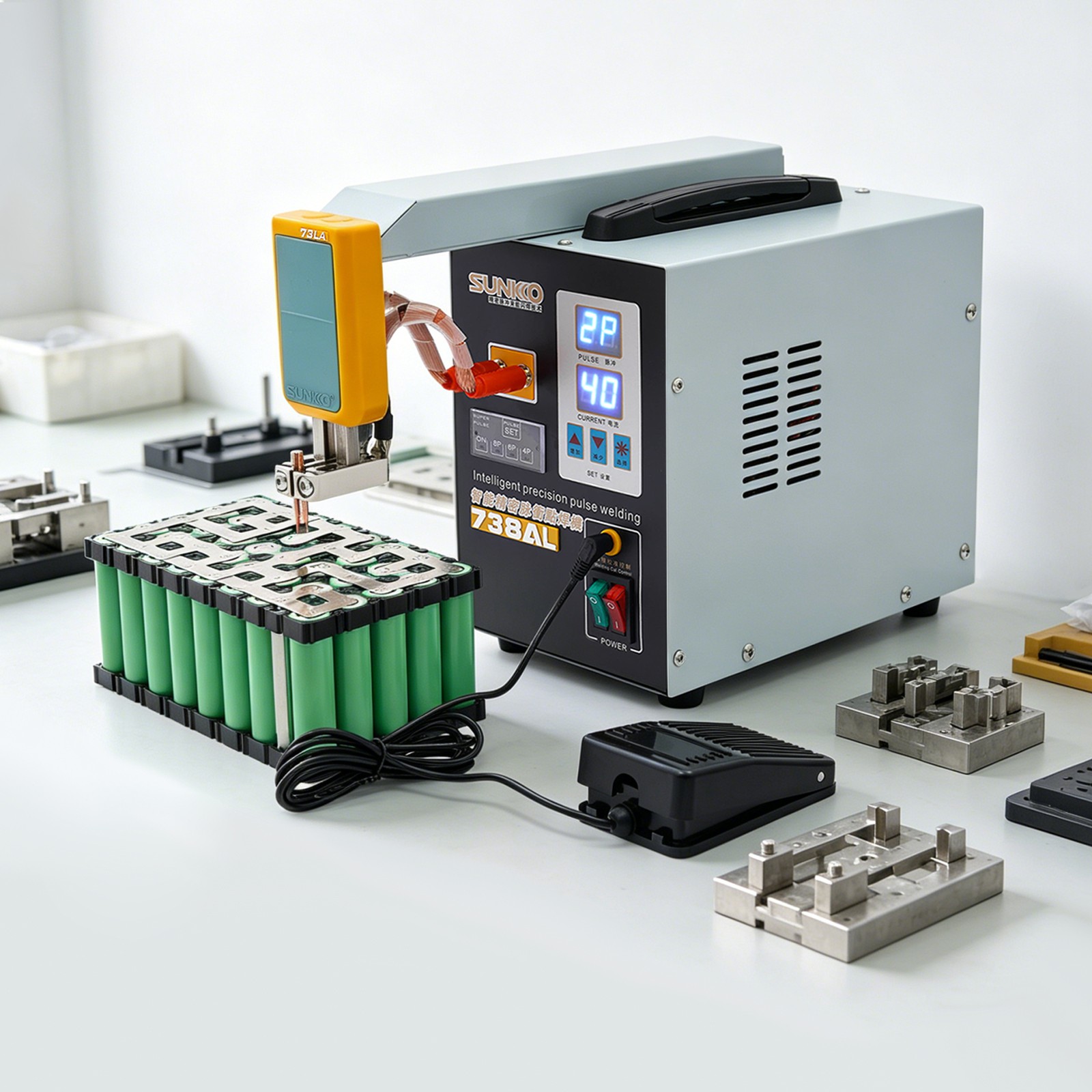 Battery Welding Machine Electric Handheld Pulse Spot Welder 50-900A 3.6KW 110V