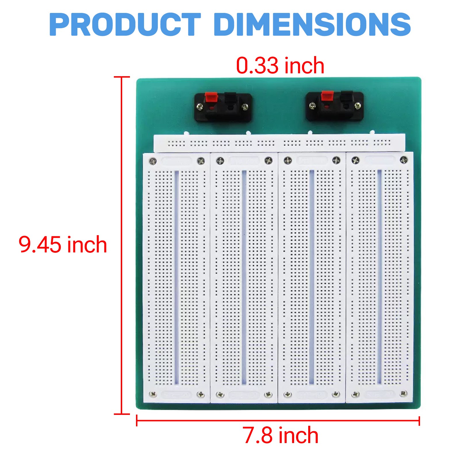 Breadboard 4-in-1 Combo 240x200x8.5mm SYB-500 – Prototype Electronics Board​​