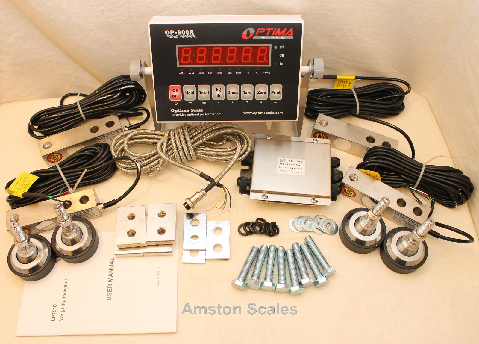 20,000 LB LOAD CELL WEIGHING SCALE KIT NTEP LEGAL FOR TRADE CATTLE FLOOR TRUCK