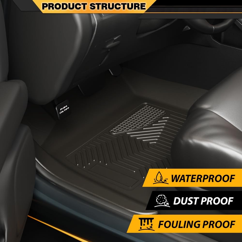 TPE All Weather Floor Mats Cargo Liner for Toyota RAV4 2019-2024 Hybrid 3PCS