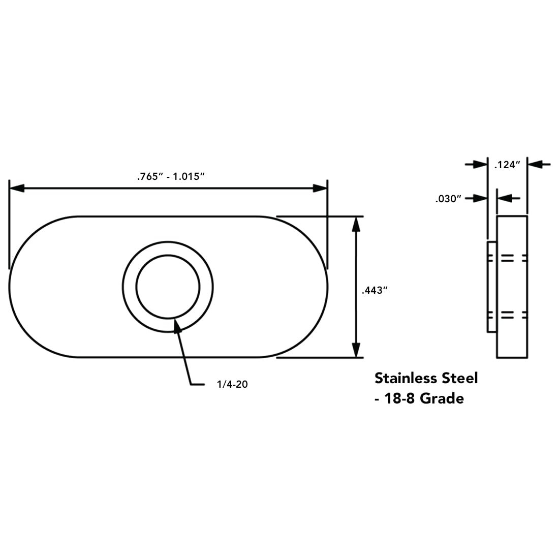 8020 3675 10 Series Stainless Steel SS 1/420 Centered Slide in T Nuts 25 Pack
