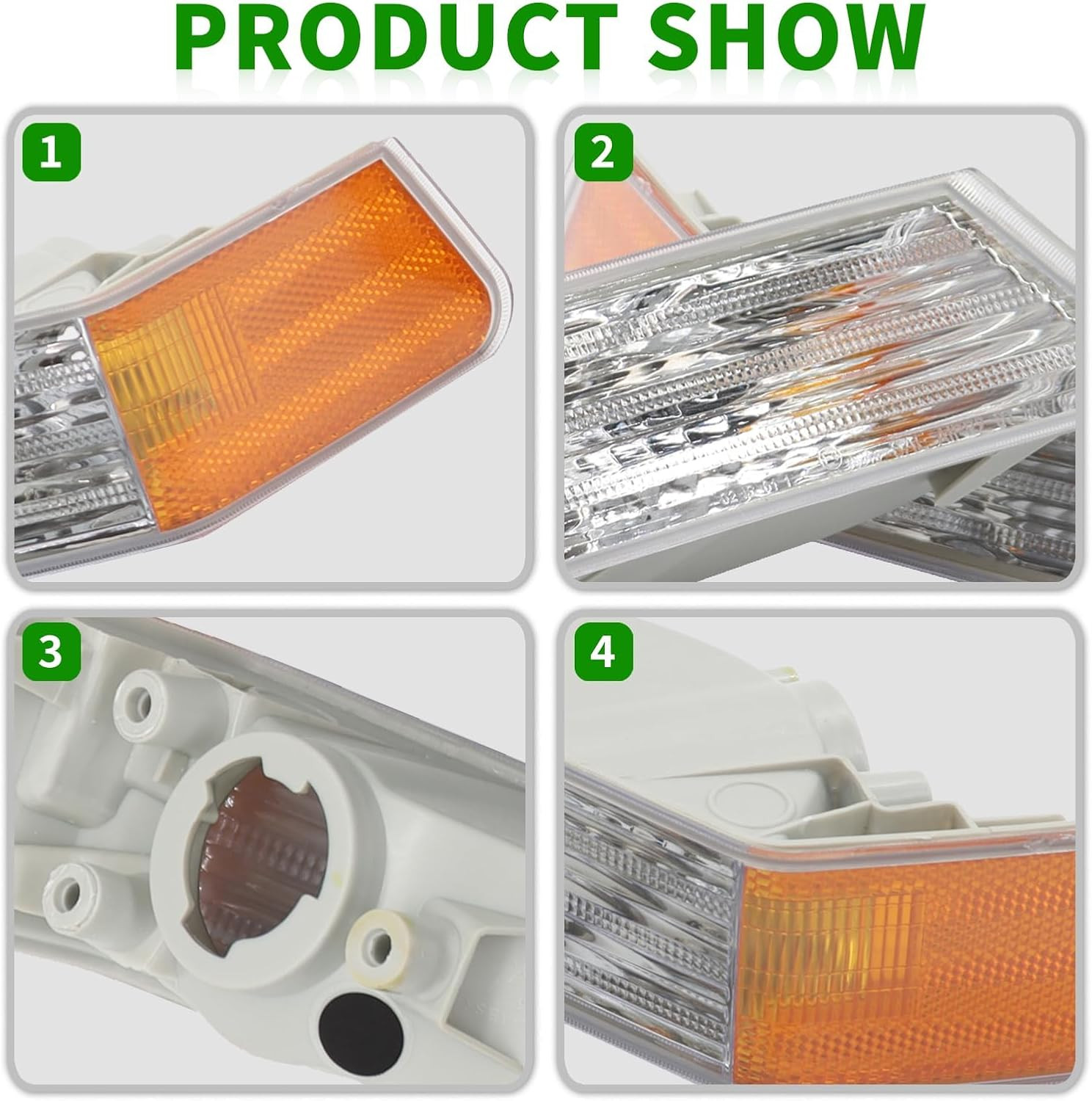 Front Turn Signal Lights Lamps with Patriot 2007-2017, 68004180AC, CH2527102, 68