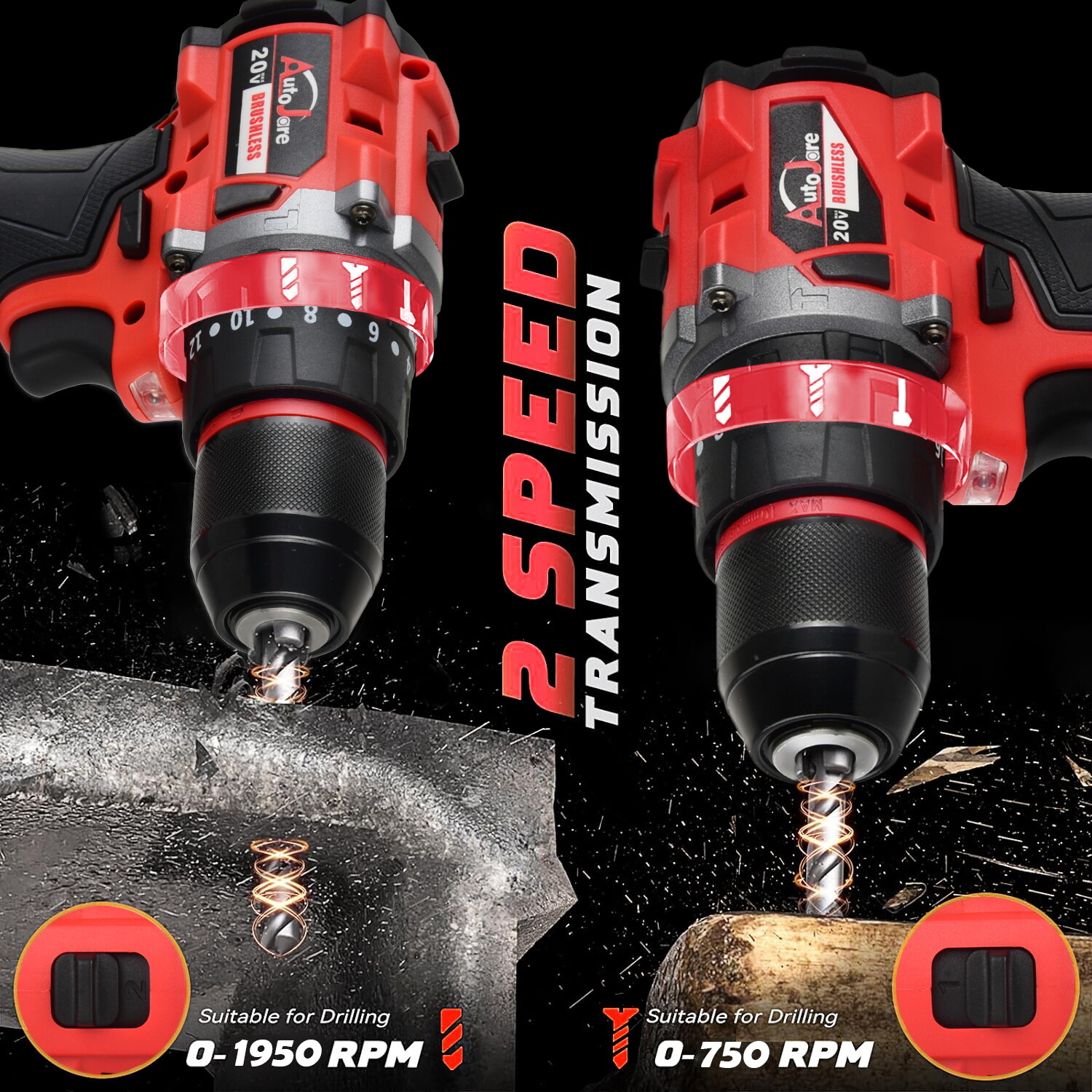 Cordless Drill For Milwaukee 18V Battery Brushless 575in-lbs Tool Only