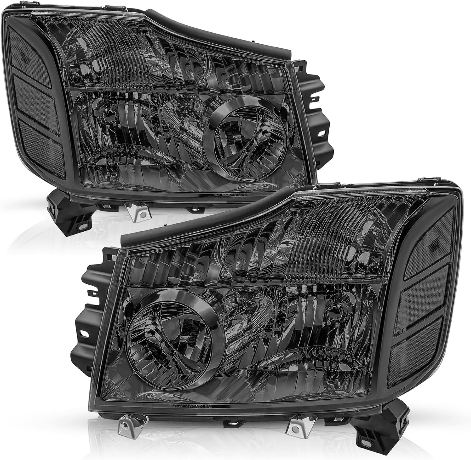 2004-2015 Titan Armada Halogen Headlight Assembly Clear Smoke Lens