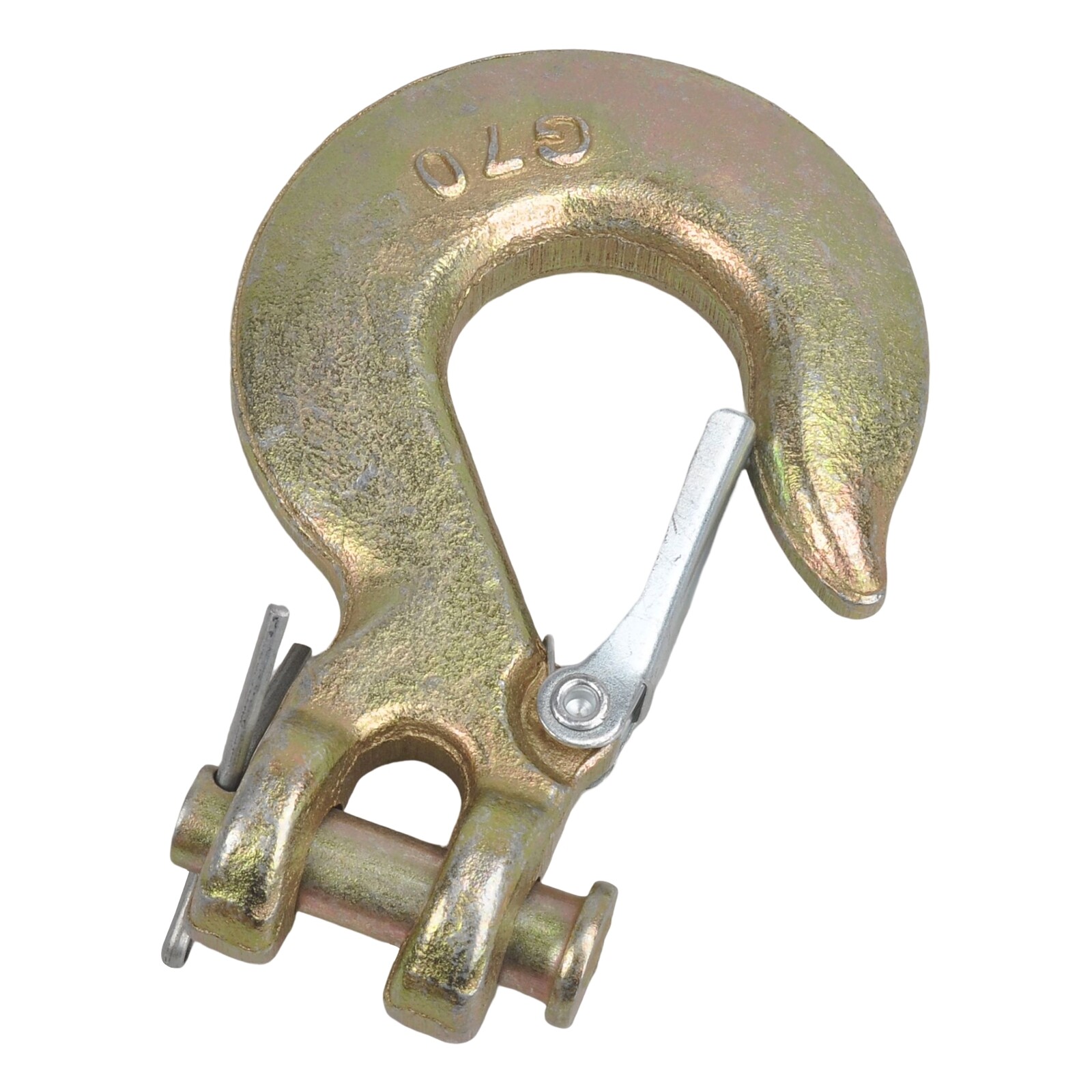 (2) 5/16″ Grade 70 Steel Heavy Duty Forged Clevis Slip Hook With Safety Latch