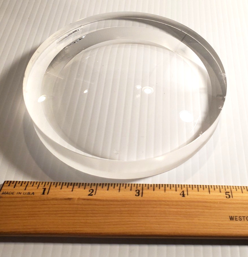 Barium Fluoride BaF2 Glass Concave Convex Optics 127mm Lens New 2nd Quality