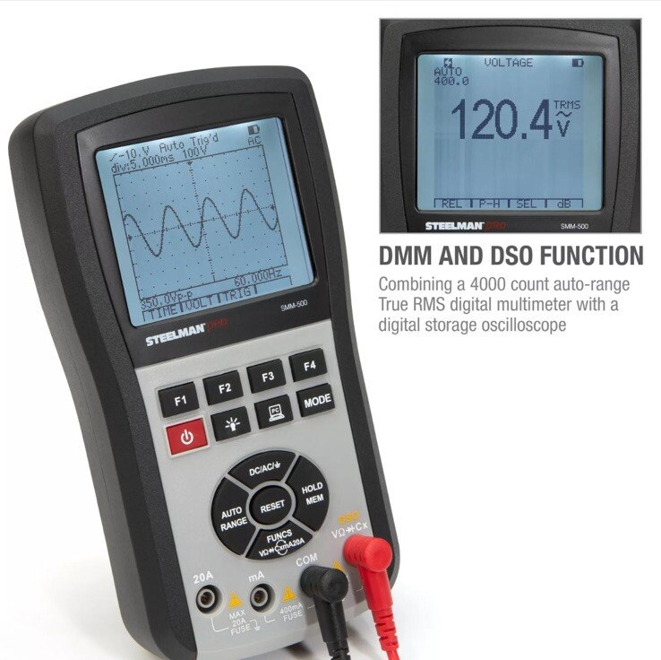 Steelman 500 AutoRanging True RMS Digital Oscilloscope and Multimeter SMM-500