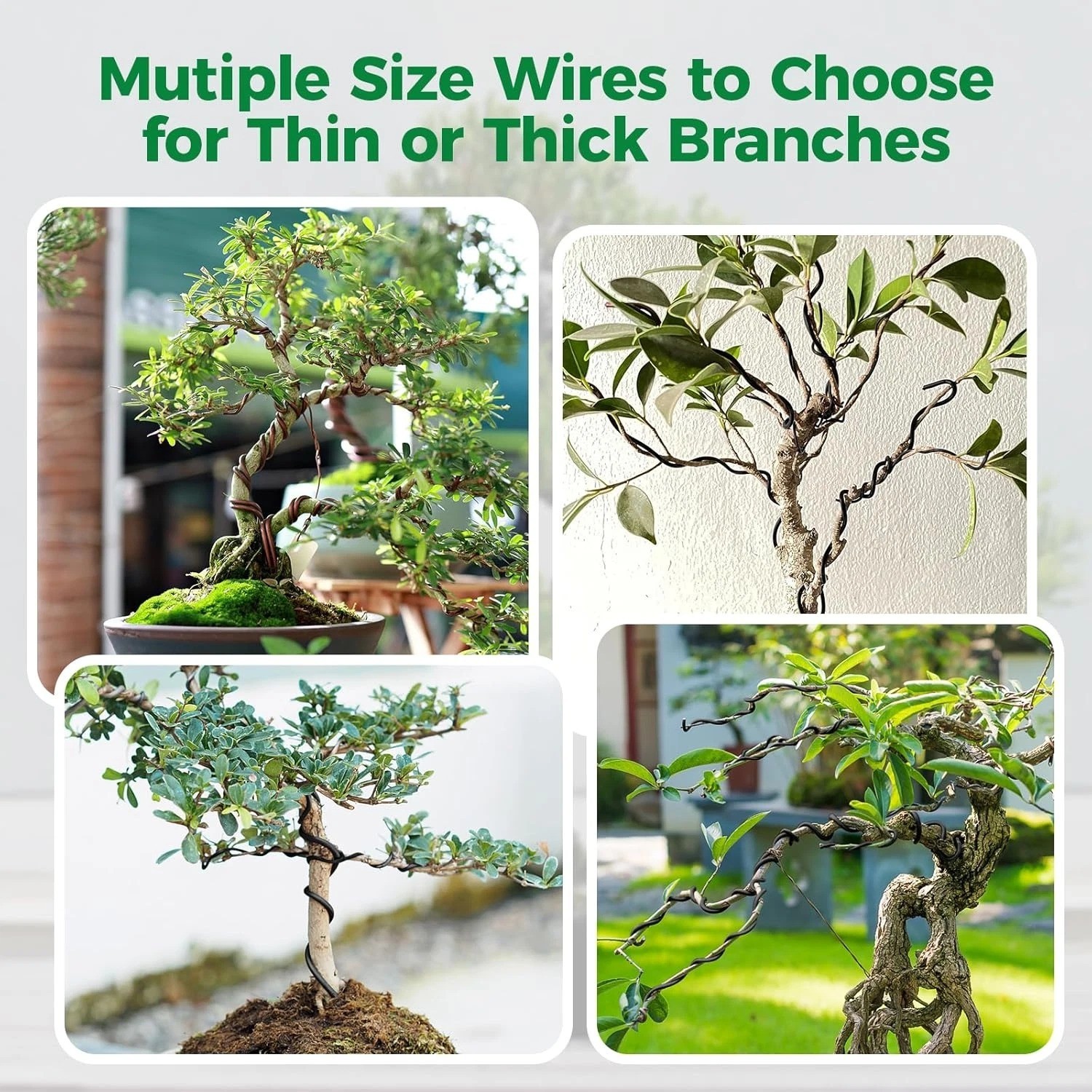 189FT Easy to Bend Bonsai Wire, Aluminum Bonsai Tree Wire in 5 size -1mm,1.5m…