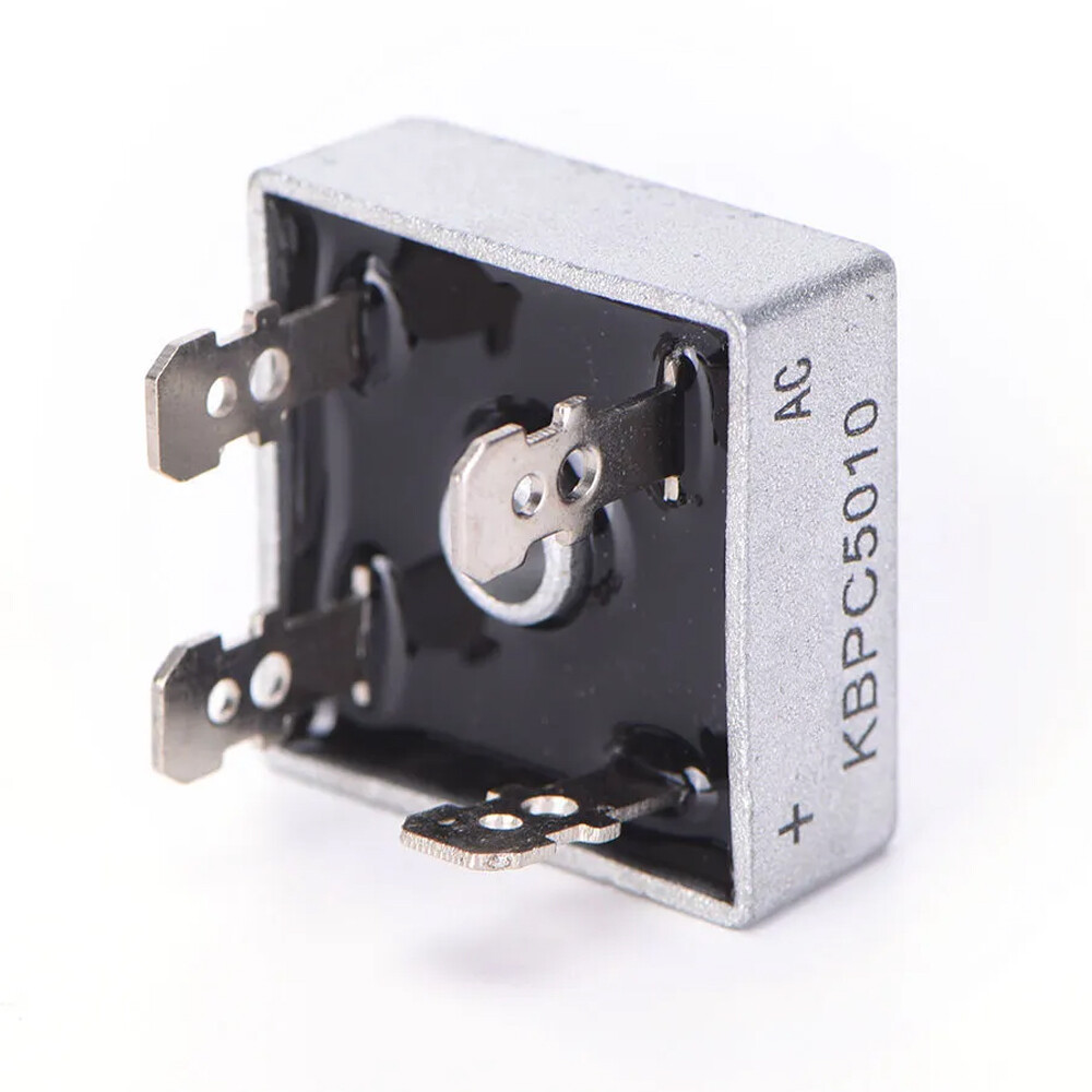 10Pcs 1000V 50A Metal Case Single Phase Diode Bridge Rectifier KBPC5010 10X