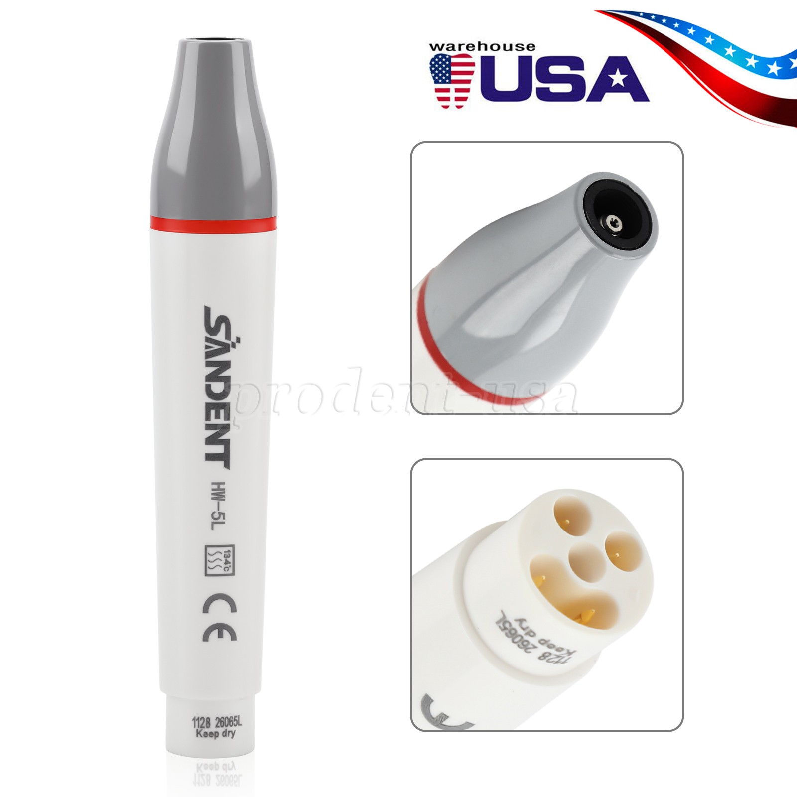 Woodpecker Style Dental LED Curing Light Cure Lamp Wireless Cordless 1500mw 5W
