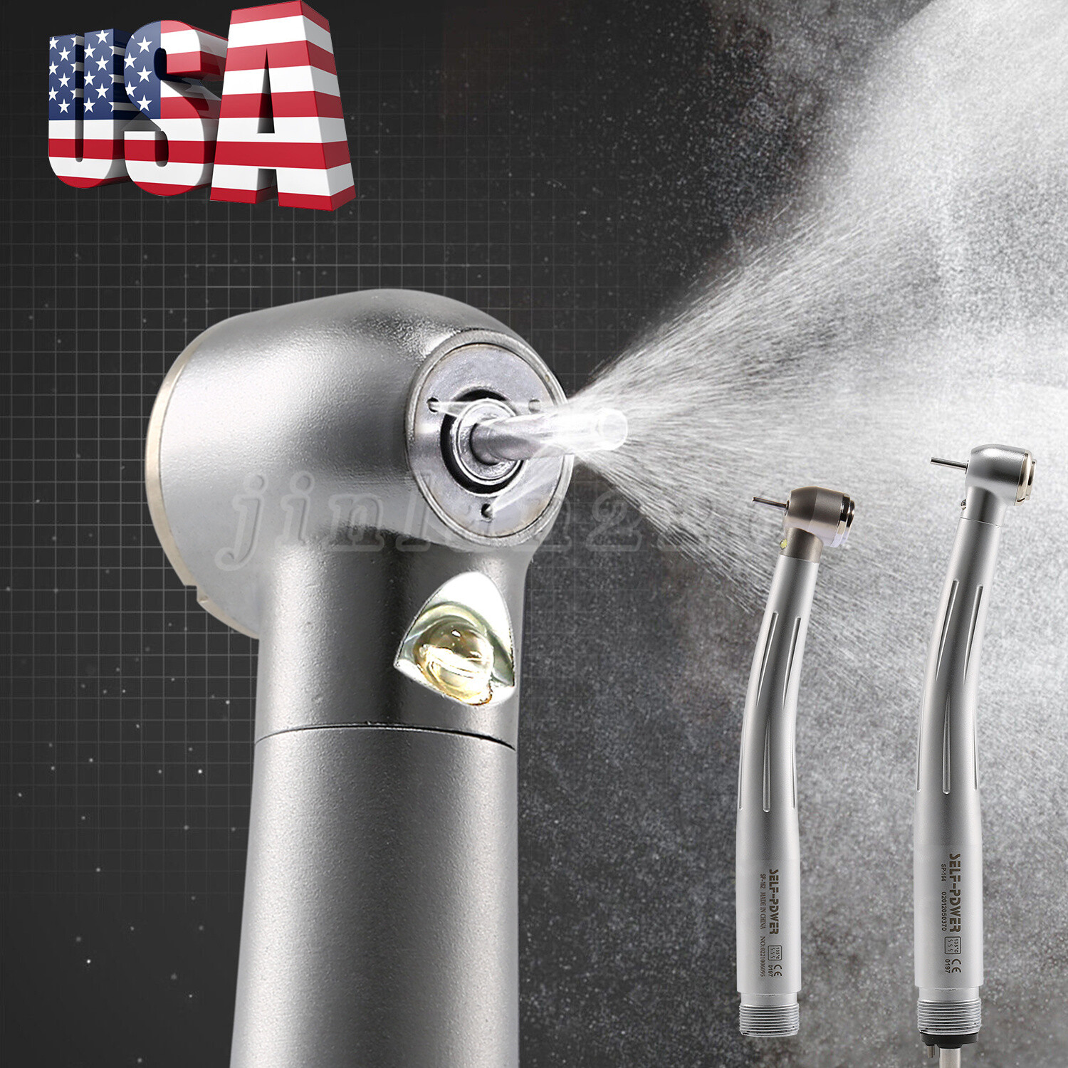 Factory Price Dental LED High Speed Handpiece 3 Water Spray 2 4 Hole Air Turbine