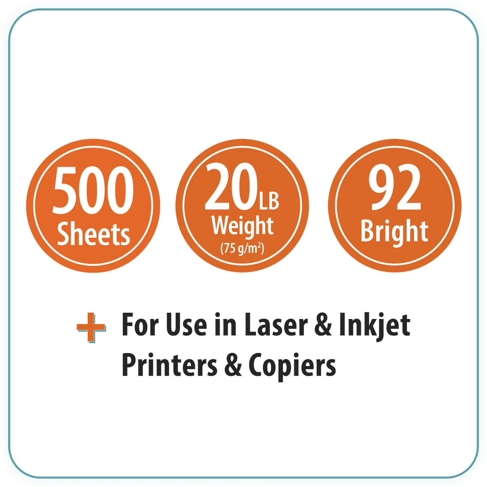 (2 pack) Pen+Gear Copy Paper, 8.5″ x 11″, 20 lb, White, 500 Sheets=Total 1,000