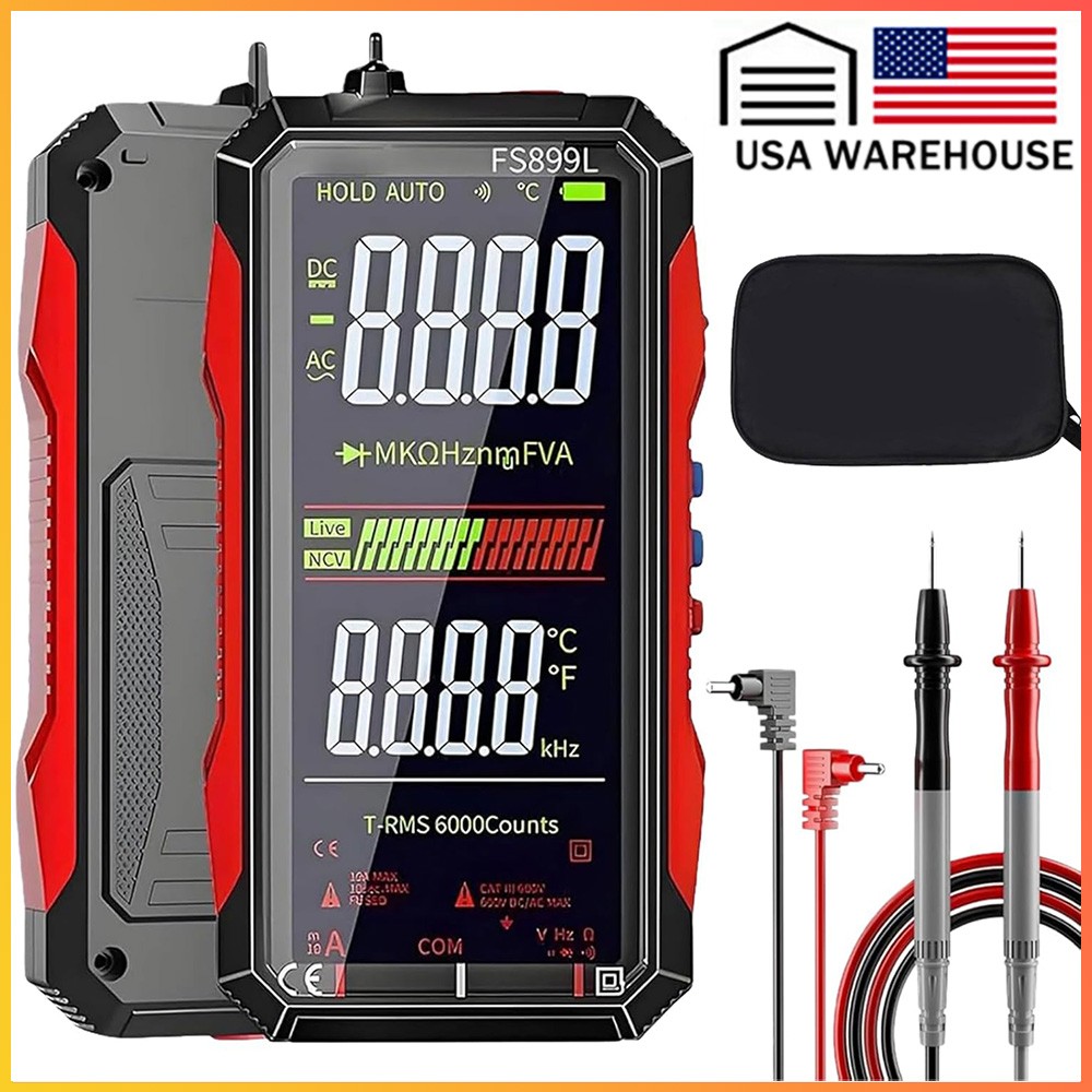 USB Rechargeable Digital Multimeter 6000 Counts Large Color Screen & Backlight