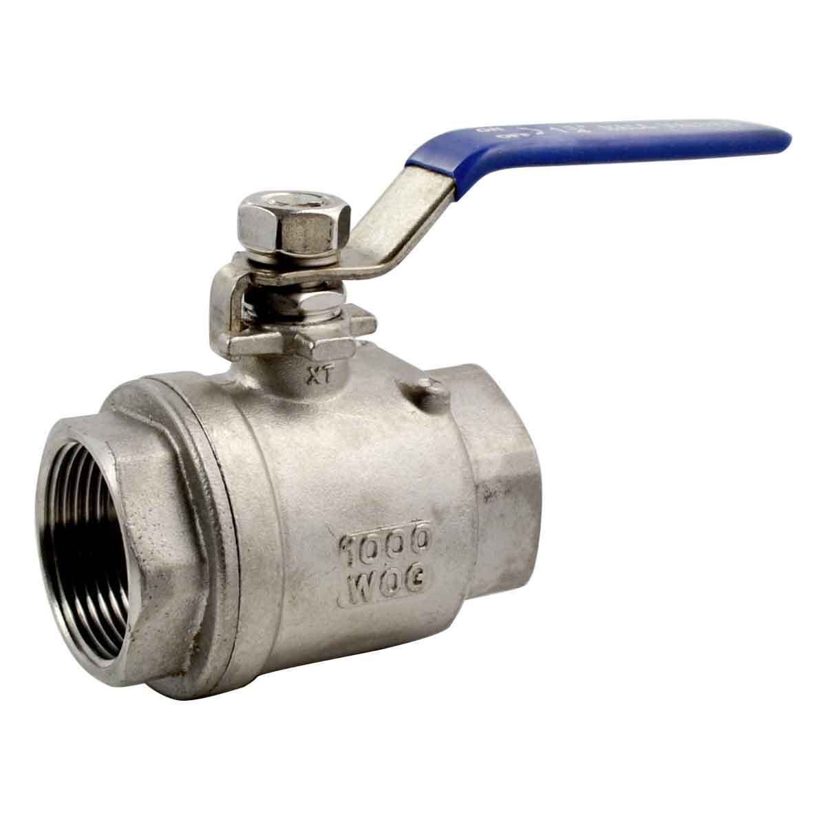 BALL VALVE1-1/4″ 1.25 in NPT Female Threaded Full Port Stainless Steel SS 316