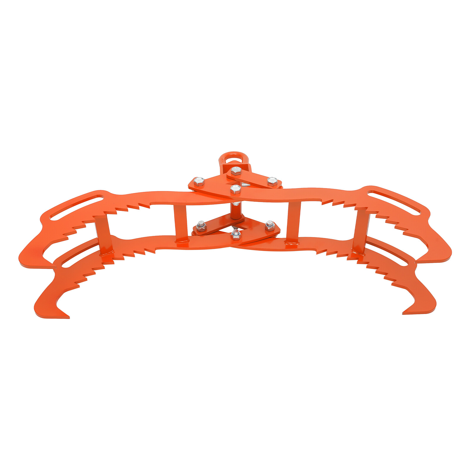28in Log Lifting Tongs, Tractor Grapple, Heavy Duty,4 Claw Timber Carbon Steel