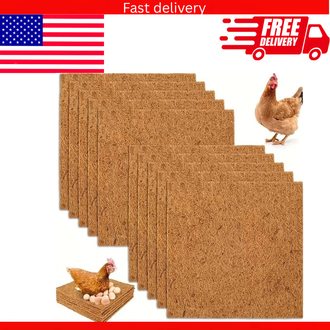 10 Pack Chicken Nesting Pads for Hens Fits Most Nesting Boxes Coop Nest Liners