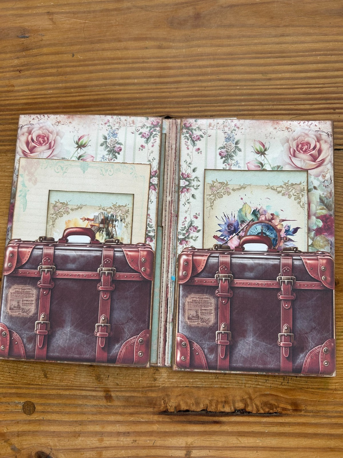 Handmade Victorian Travel Junk Journal Folio