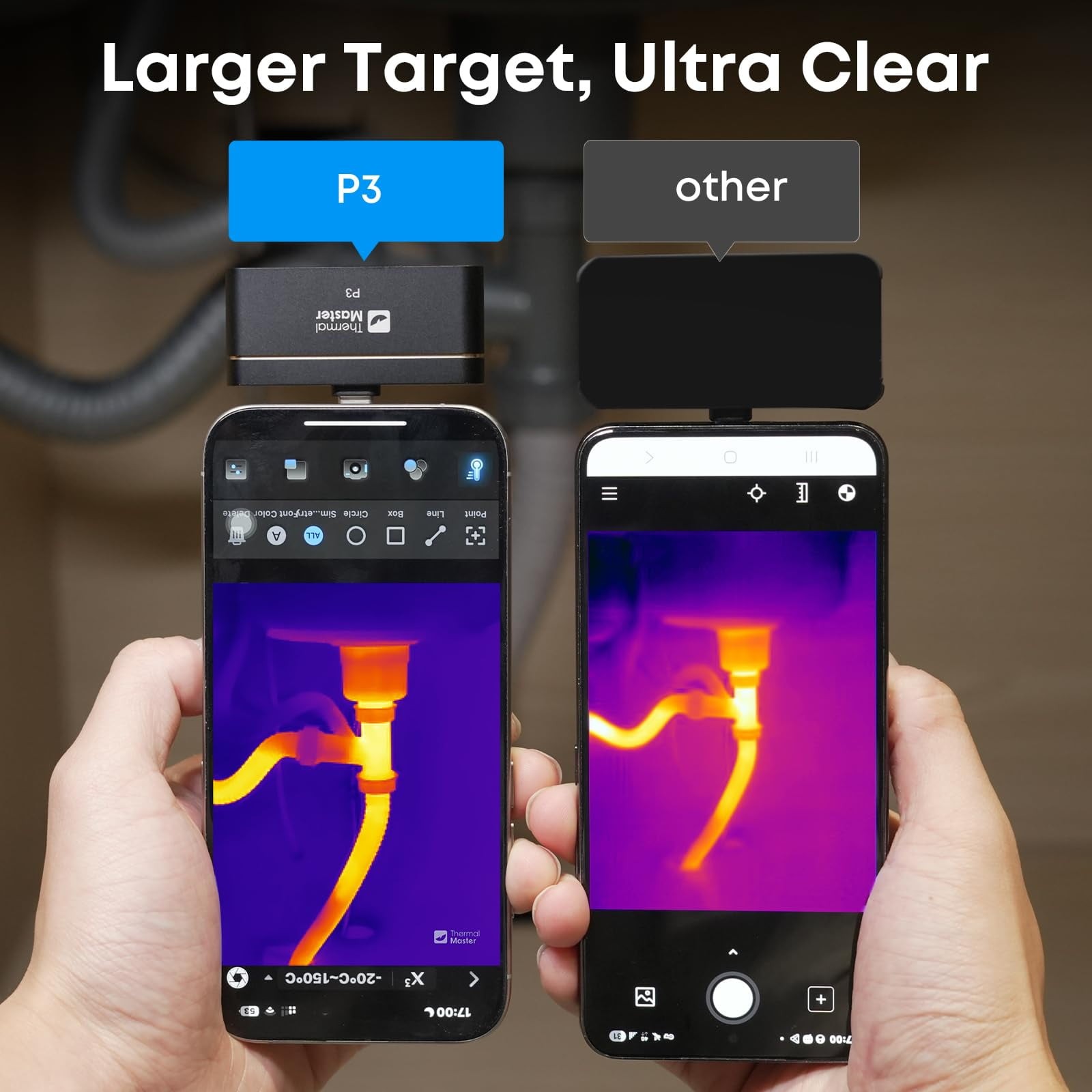Thermal Master P3 Thermal Camera for iPhone Android | 512×384 IR | PCB HVAC
