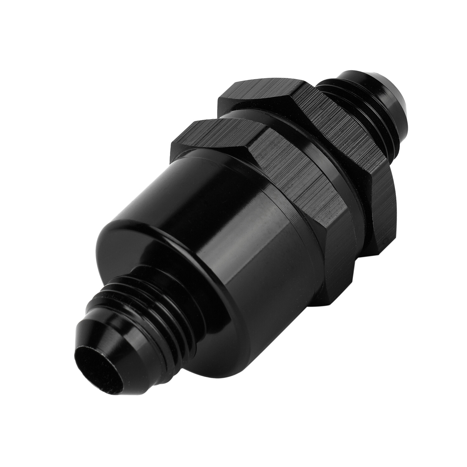 6AN Non Return One Way Inline Check Valve Fitting Aluminum-Black