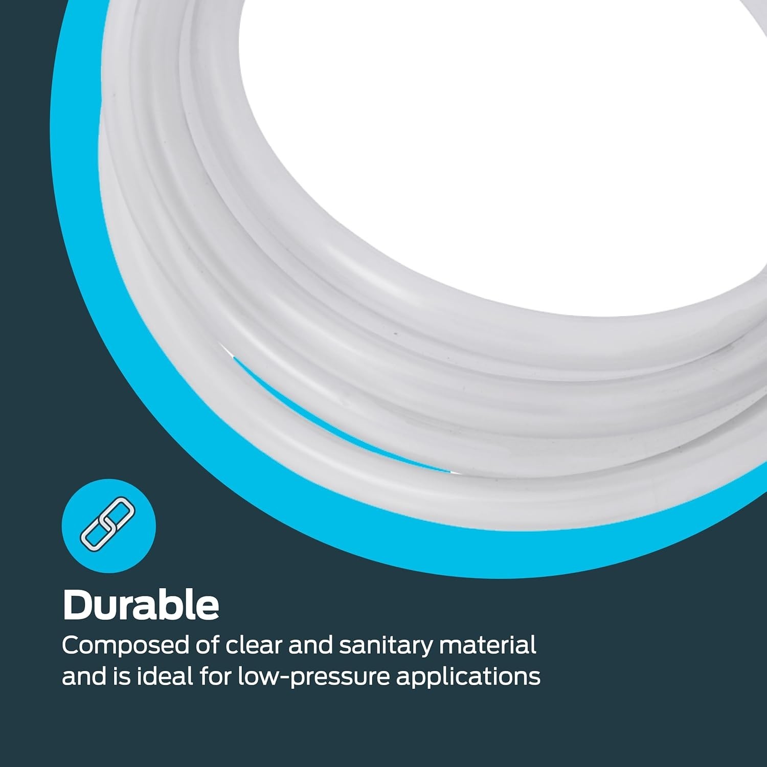 Durable 10ft Clear Vinyl Tubing – Perfect for Potable Water & Low-Pressure Lines