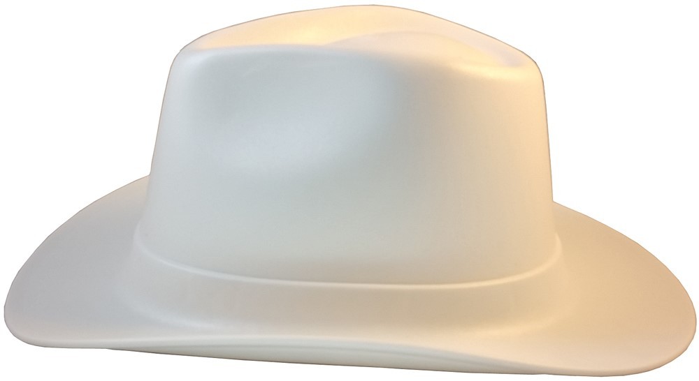 Occunomix Western Cowboy Hard Hat with Ratchet Suspension – White