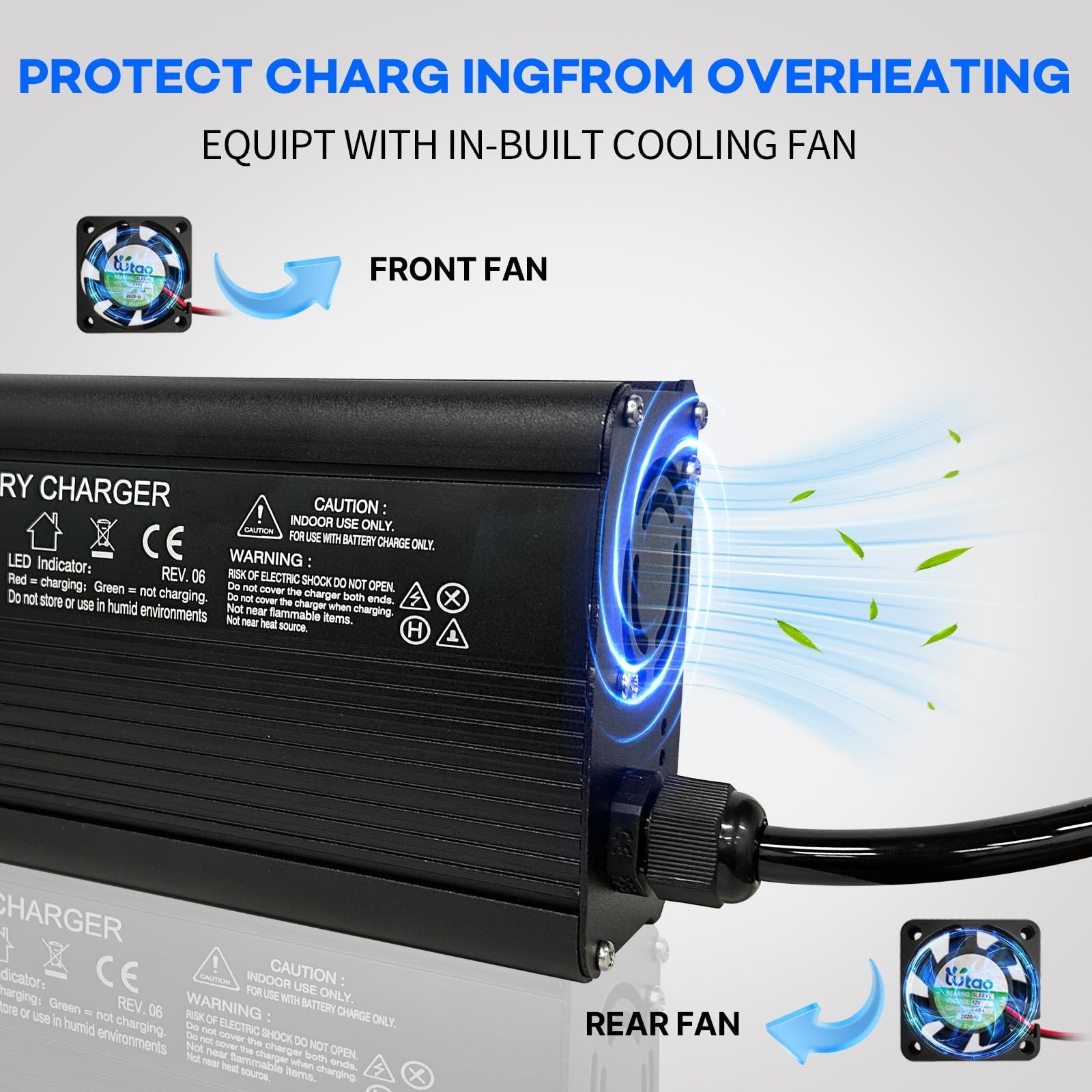 14.6V 20A Lifepo4 Battery Charger for 12.8v 12v Lithium Iron Phosphate Batter…