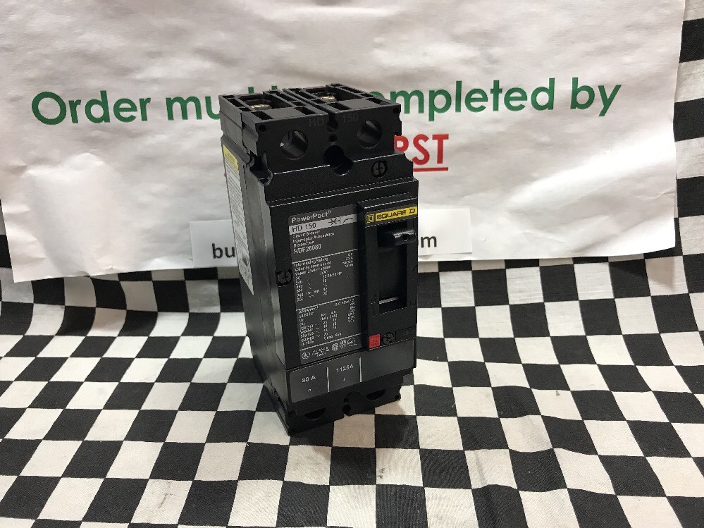 Square D HD 150, CIRCUIT BREAKER 80A, 2P, HDF26080, SHIPSAMEDAY, #106A71