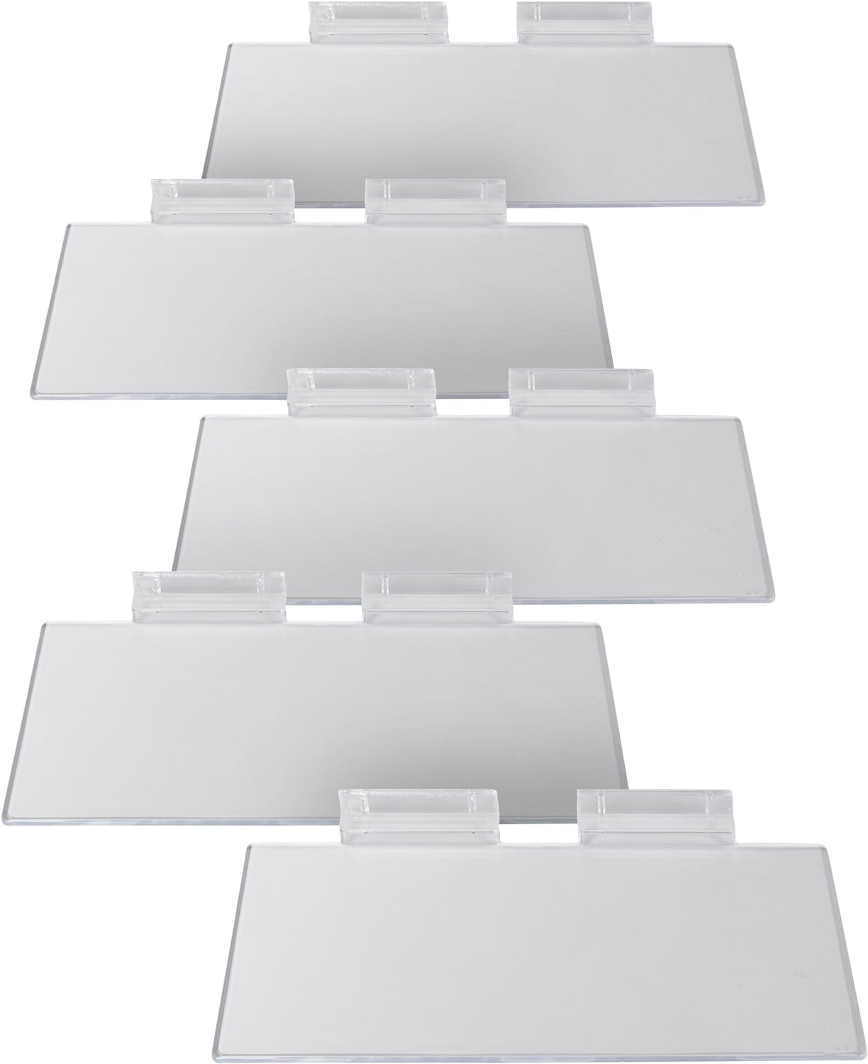 50 Slatwall Shelves Shelf Shoe 4″ x 10″ Display Flat Styrene Clear Acrylic
