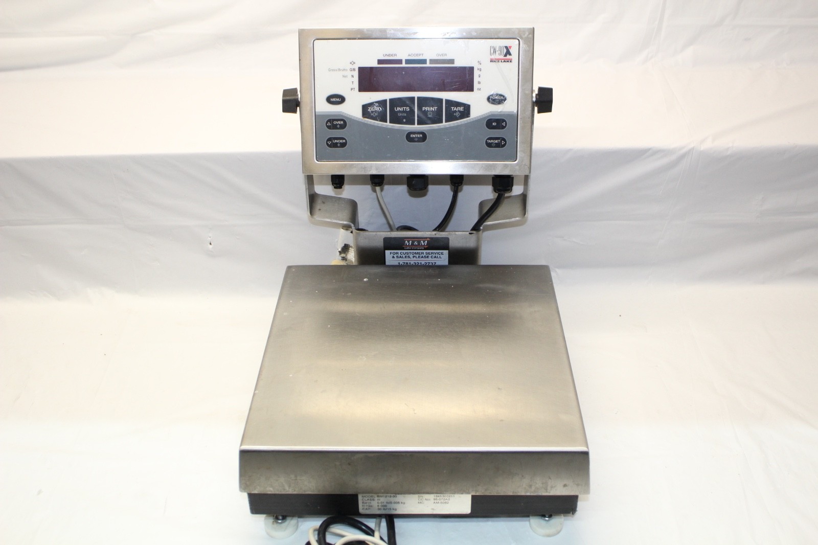 Rice Lake, CW-90X-25, Washdown Checkweigher 25lb x 0.005lb 115VAC 10×10 NTEP RS