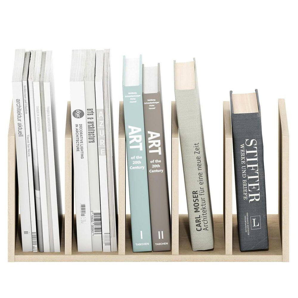 Beige 16.3 In. X 6.6 In. Wood Modern Desk Organizer, Set of 2
