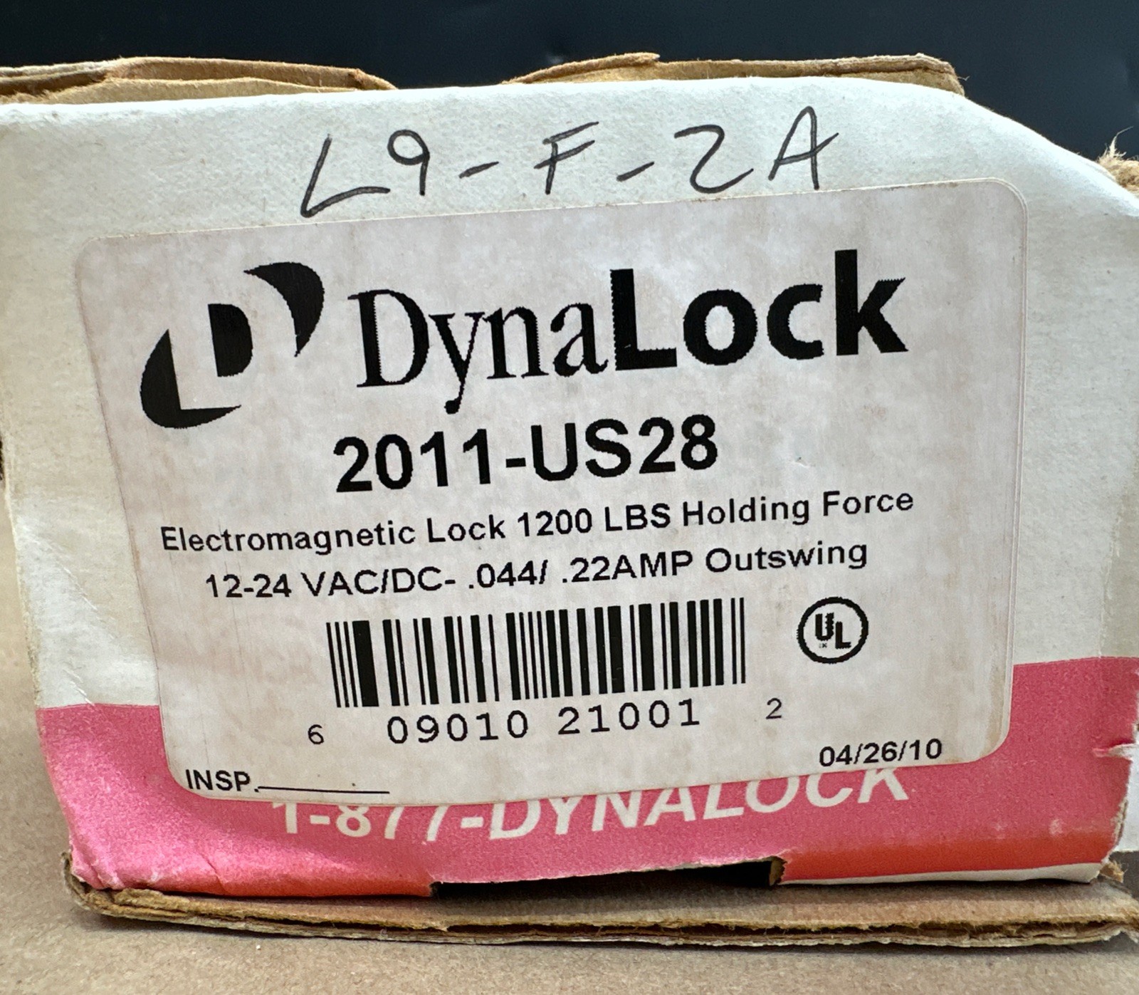 DynaLock Electromagnetic Lock 1200lbs Holding Force 12/24VDC 2011-US28-LP || NIB