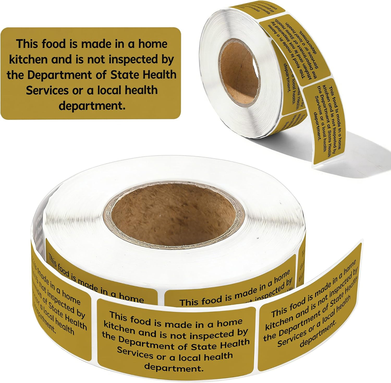 500 Count Cottage Food Law Labels Stickers, 2X1 Inch Made in a Home Kitchen Labe