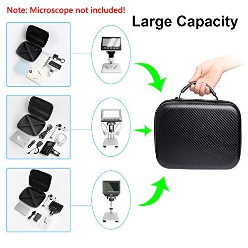 «Large Storage Case for LCD Digital Microscope – Portable Bag for USB/WiFi Endos