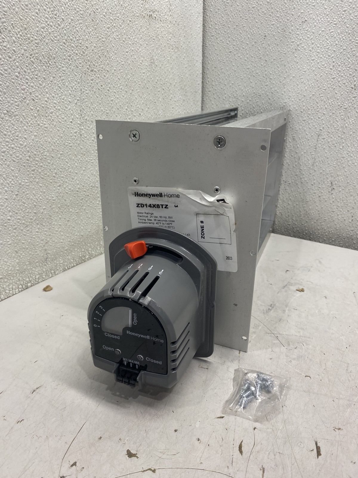 14 In x 8 In Honeywell TrueZone Rectangular Parallel Blade Damper ZD14X8TZ