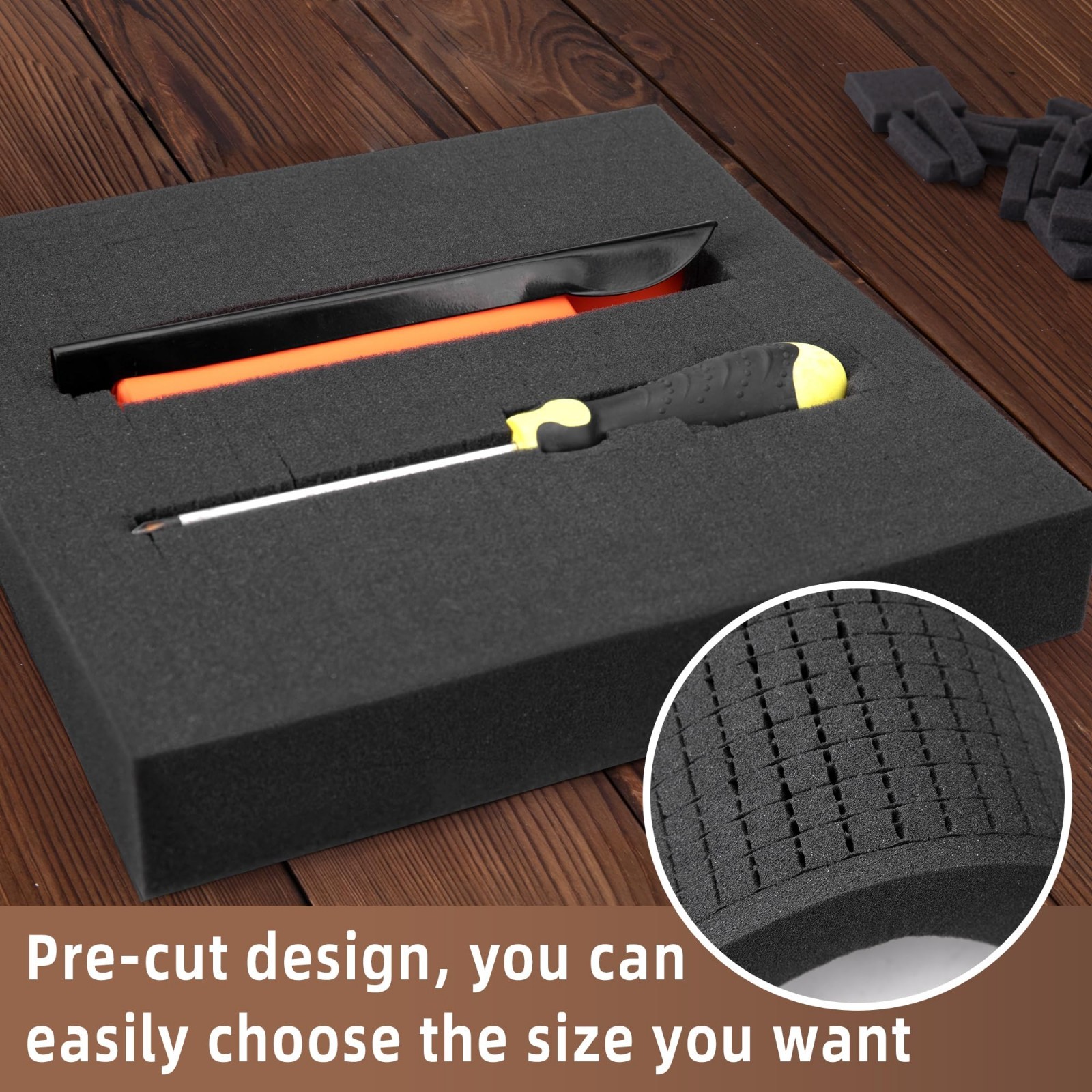 4 Pcs Pick and Pluck Foam Inserts 12x12x2 Inch – Customizable Storage for Board
