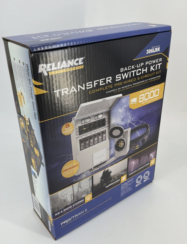 Reliance 30-Amp ProTran 2 Manual Transfer Switch Pre Wired 6-Circuit Kit 306LRK