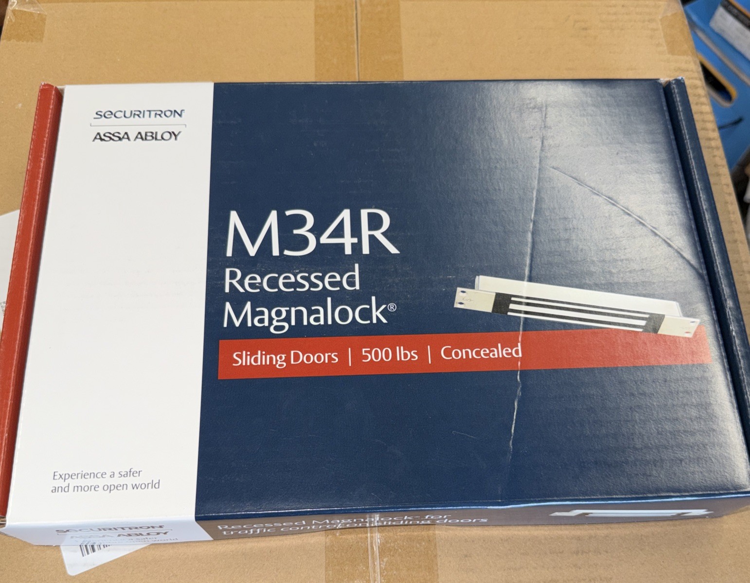 ASSA ABLOY Securitron M34R Magnalock 12/24 V DC MBS 500 LBS Door Mag Lock