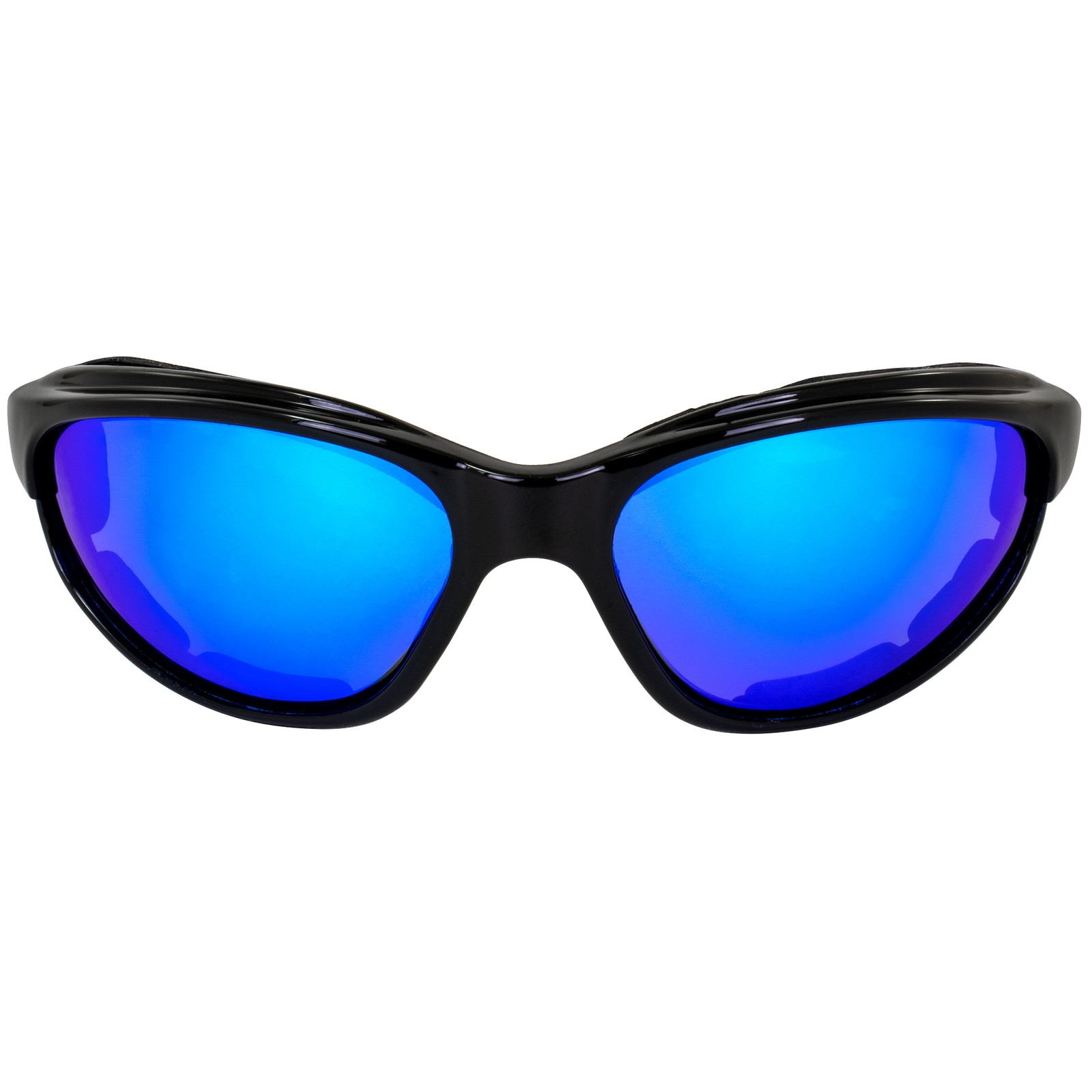 Birdz Sail Padded Goggles for Men or Women Black w/ Polarized Blue Mirror Lenses