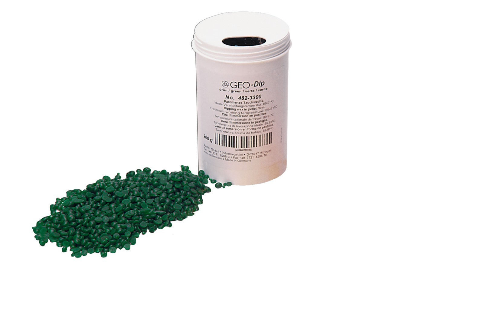 GEO DIPPING WAX YELLOW, GREEN, ORANGE 200gm (RENFERT)