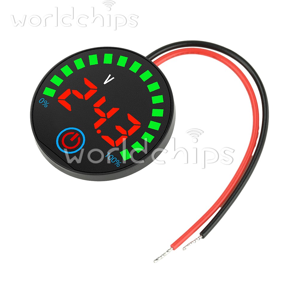 5pcs DC7-55V Acid/Li-ion Volt Indicator Battery Level Display Power-Off Memory
