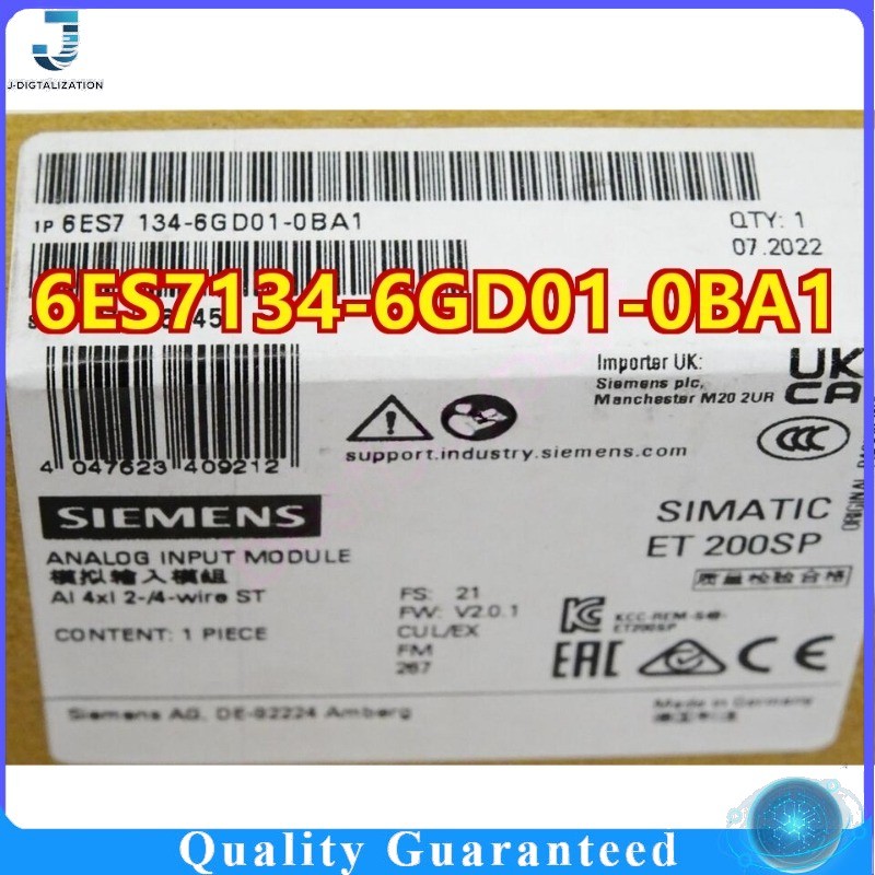 6ES7 134-6GD01-0BA1 NEW SIEMENS 6ES7134-6GD01-0BA1 ET 200SP ANALOG INPUT MODULE
