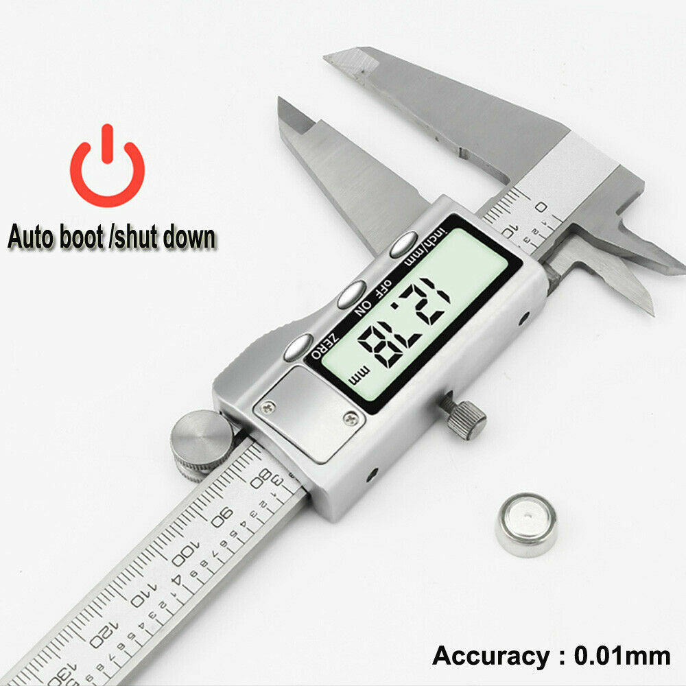 150mm 6″ Digital Caliper Vernier Micrometer Electronic Measuring Ruler
