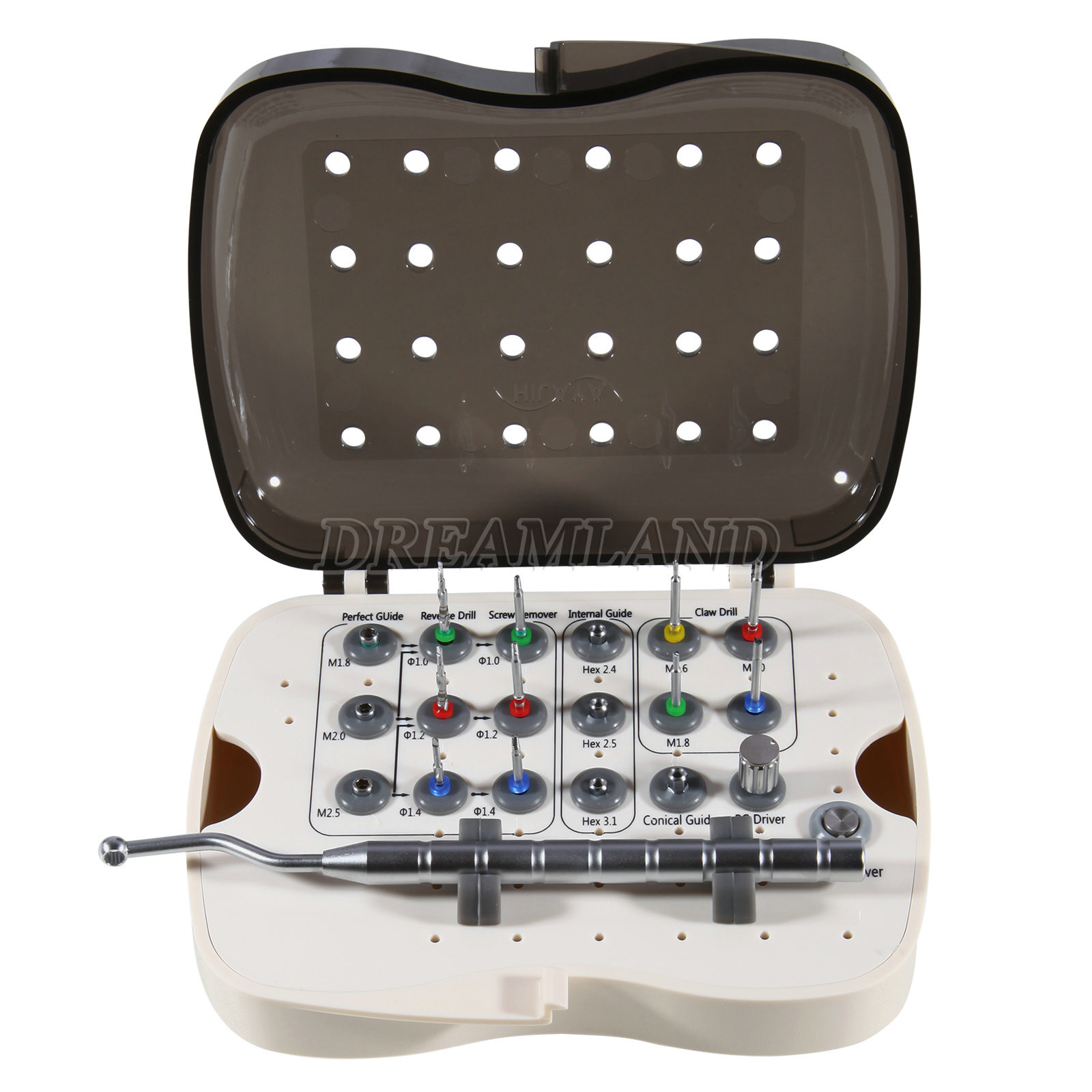 Dental Implant Broken Fractured Screw Removal Kit Drill Guide Remover USA