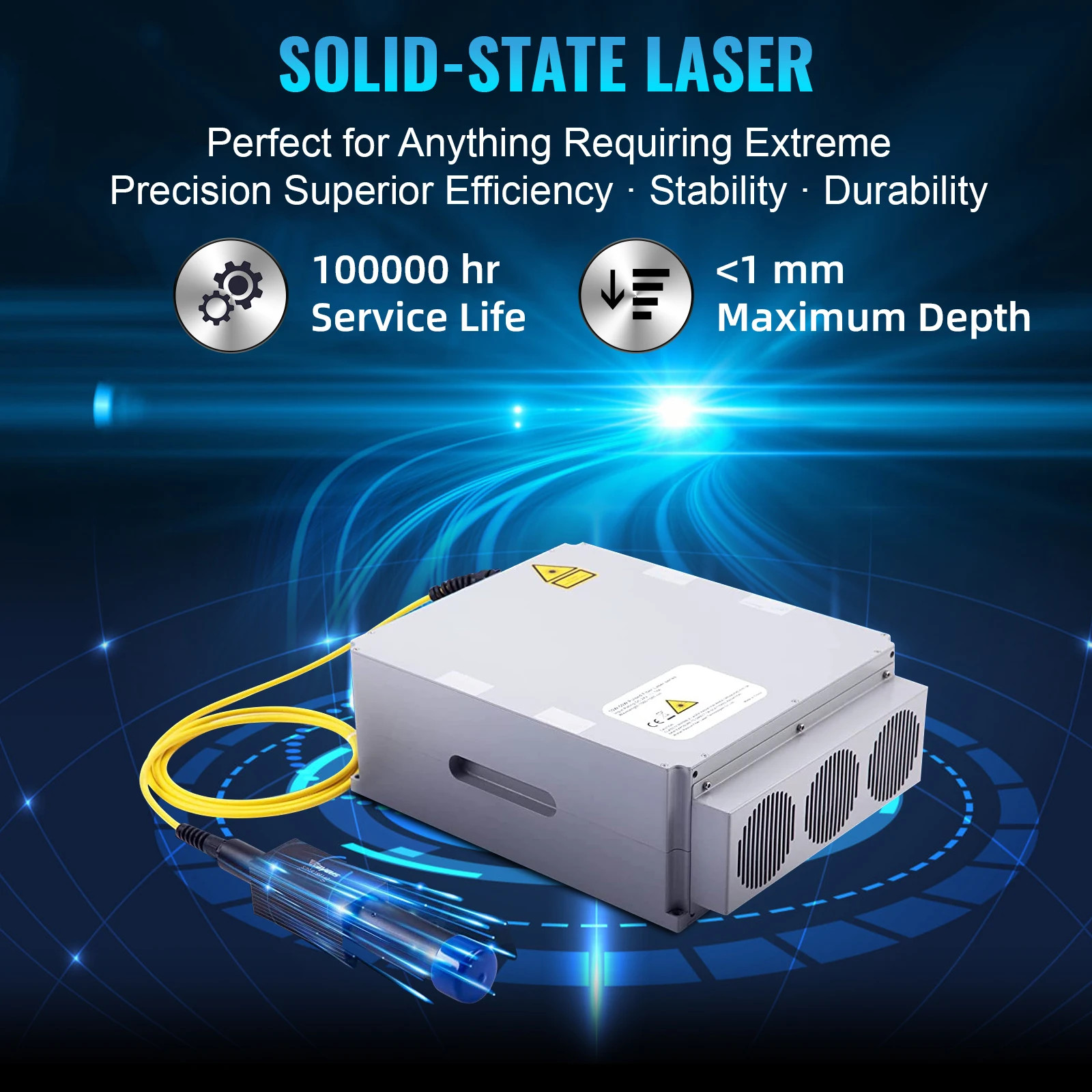 🔥30W Fiber Laser Marking Machine Engraving Cutter w/ EZCAD2 Control Software