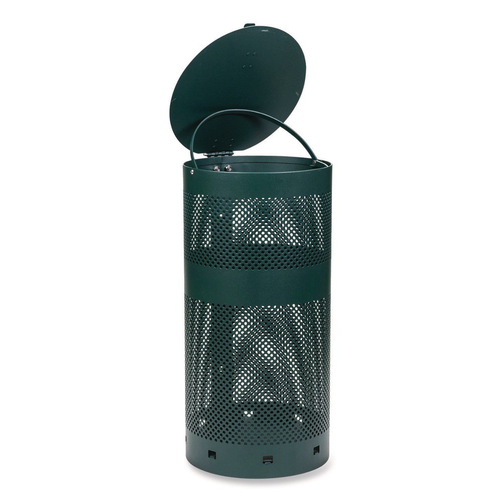 Tatco 28000 12-Gal Open Top Dog Waste Station – Green/White New