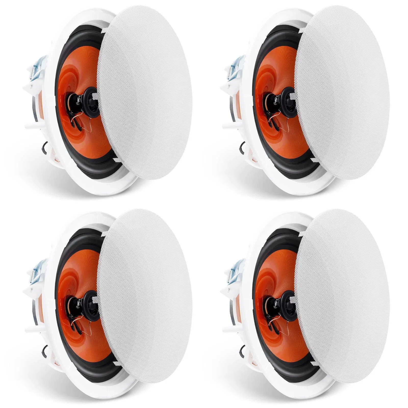 4 PCs 8 Inch in Ceiling Speakers, 100-Watts, Flush Mount Ceiling & in-Wall Spea