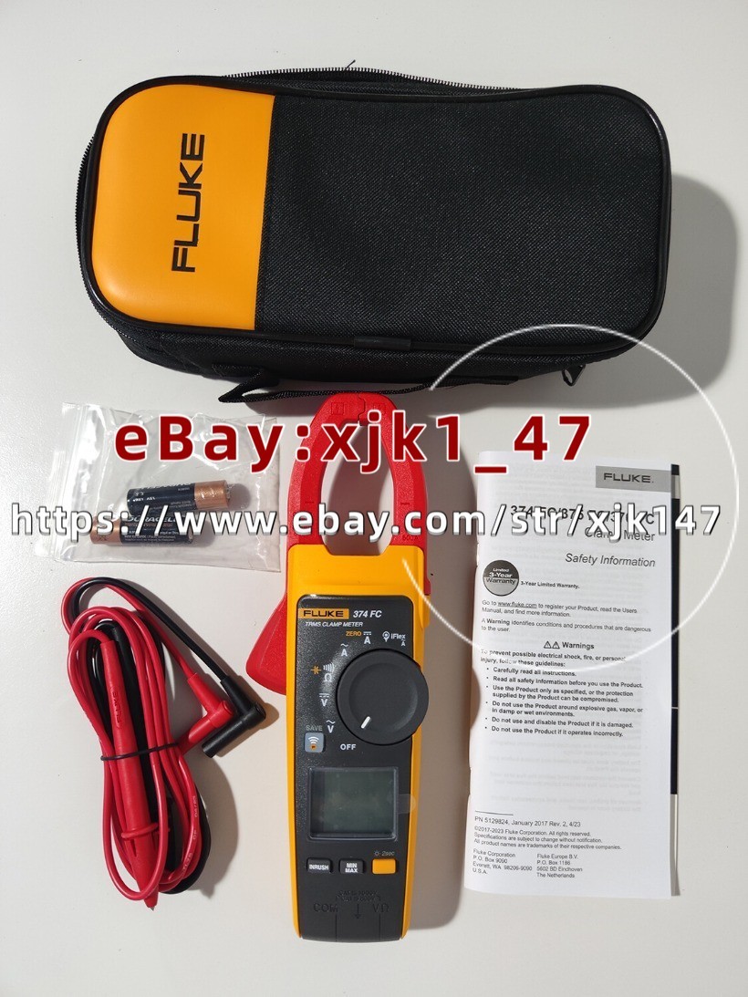 Fluke 374 FC 600A AC/DC TRMS Wireless Clamp Meter New